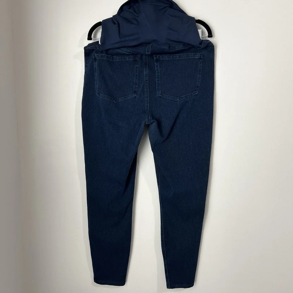 Spanx Maternity Women's XL Pull On‎ Mama Ankle Jean-Ish Jeans Dark Wash 20154R - Picture 6 of 10